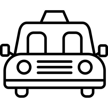 Araba simgesi, basit vektör çizim