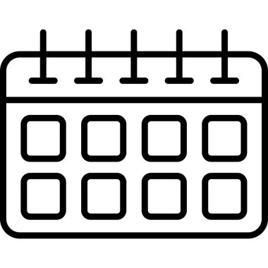 Takvim simgesi vektör çizimi. Takvim. izole edilmiş sembol