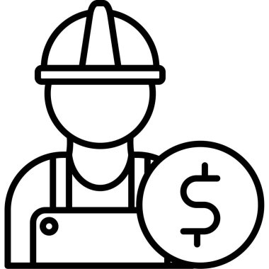 Taslak biçiminde inşaat mühendisi başlığı simgesi