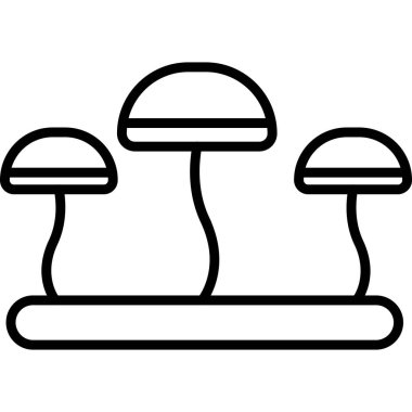 Mantar. Web simgesi basit illüstrasyon