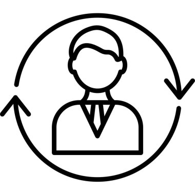 İş simgesinin vektör illüstrasyonu