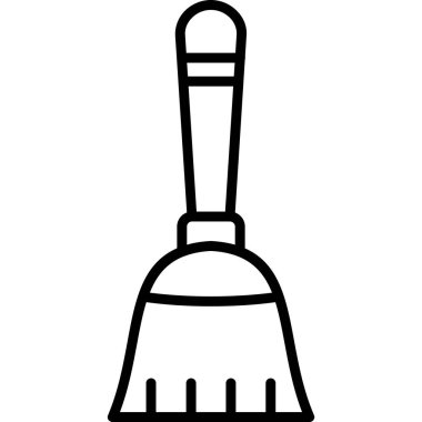 temizleme fırçası satır simgesi vektörü.