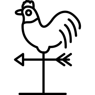 Horoz tavuk ikonu. beyaz arkaplanda izole edilmiş horoz kuşu vektör ikonu web tasarım simgesi