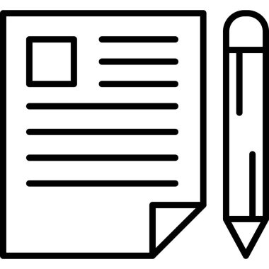 Kalem. Web simgesi basit illüstrasyon