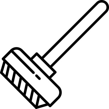 fırça temizleme simgesi ana hat biçiminde