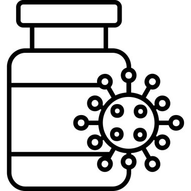 Virüs covid 19, aşı, vektör çizimi