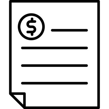 Belge Vektörü Simgesi İllüstrasyonu