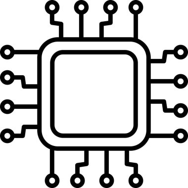 Özet biçiminde cpu işlemci simgesi