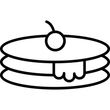 yiyecek kek simgesi vektör özeti çizimi