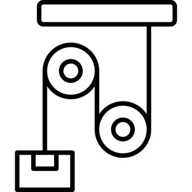 İnşaat vinç simgesi. Beyaz arkaplanda izole edilmiş web tasarımı için ana yapı vinç vektör simgesi