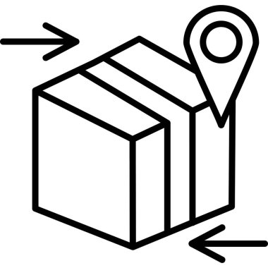 konum haritası simgesi. Beyaz arkaplanda izole edilmiş web tasarımı için harita konum vektör simgesinin basit çizimi