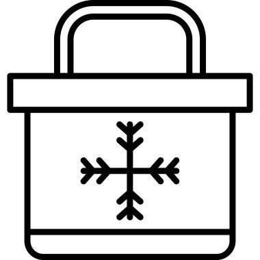 Noel 'de hediye kutusu simgesi - yeni yıl bayramı kategorisi