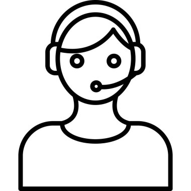 Operatör. Web simgesi basit illüstrasyon