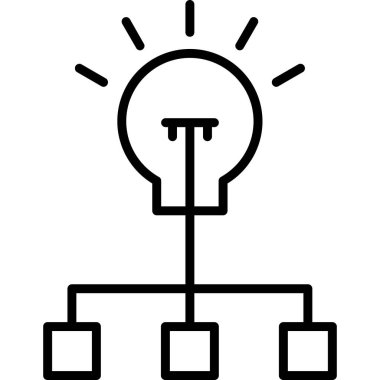Taslak biçiminde fikir ampul simgesi