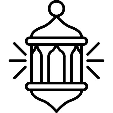 ramadan kareem lamba çizgisi vektör simgesi