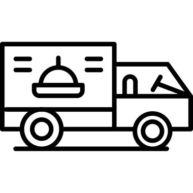 Yiyecek ve içecek ikon vektörü. özet