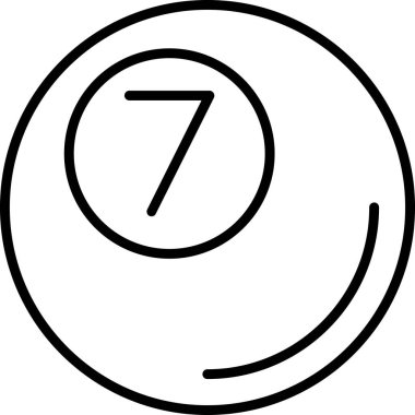 top bilardo simgesi taslak biçiminde