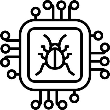 Devre simgesi basit bir vektör. mikrodevre