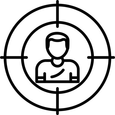 hedef simgesi. Web için hedef vektör simgelerinin özet çizimi