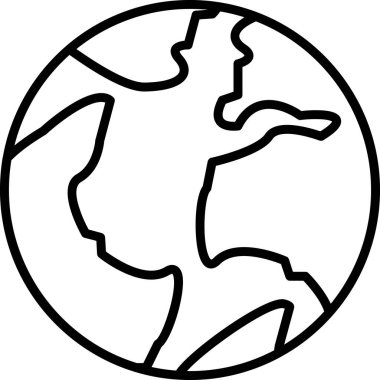toprak küre simgesi, vektör illüstrasyonu