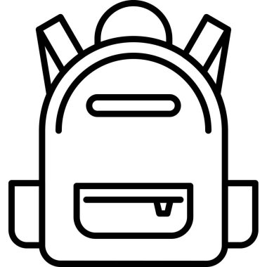 okul çantası ikon vektör illüstrasyon tasarımı