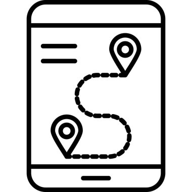 konum simgesi, vektör çizimi