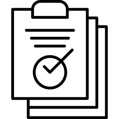 kontrol listesi simgesi, basit vektör illüstrasyonu