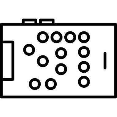 Bavul simgesi. Web için bavul vektör simgelerinin özet çizimi