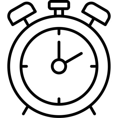 Saat ikonu, vektör illüstrasyonu