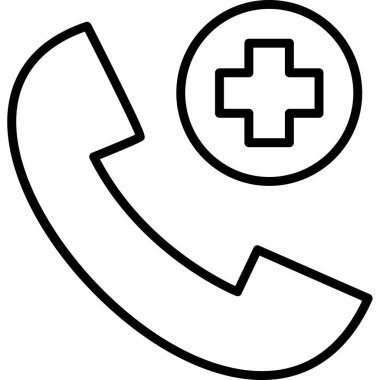 Arama yardım telefon simgesi ana hat biçiminde