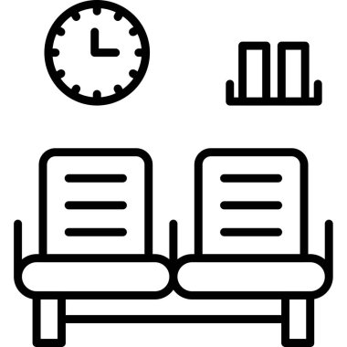 kanepe odası mobilyası ikonu