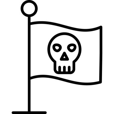 kafatası simgesi, vektör illüstrasyonu