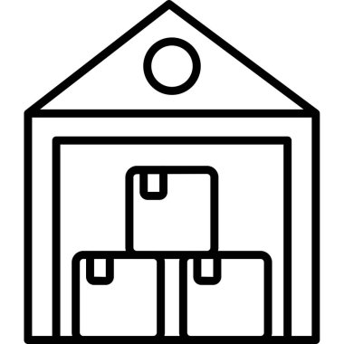 Ev. Web simgesi basit illüstrasyon