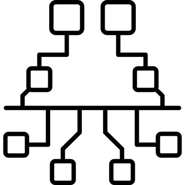 ağ bağlantısı vektör çizgisi simgesi