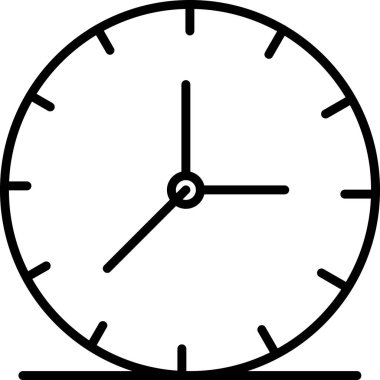 Saat simgesi vektör illüstrasyonu