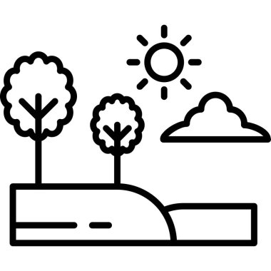 güneş ve ağaç simgesi, özet biçimi