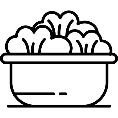 çorba kasesi çizgisi simgesi