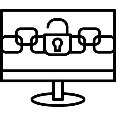 Asma kilit güvenlik simgesi. web tasarımı için asma kilit vektör simgesi