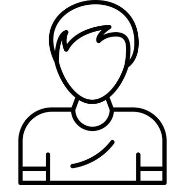 Adamım. Web simgesi basit illüstrasyon