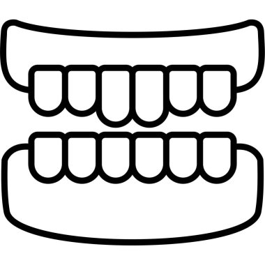 Diş teli ikonu. beyaz arkaplanda izole edilmiş web tasarımı için parantez parantezi vektör simgesi