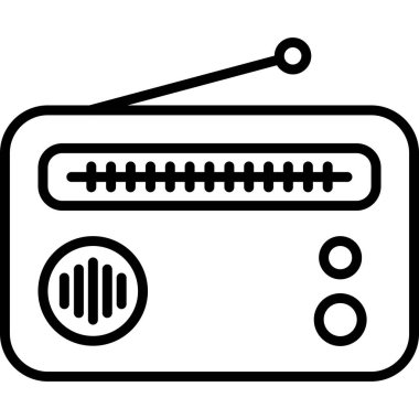 Ses kayıt simgesi. Beyaz arkaplanda izole edilmiş web tasarımı için radyo vektörü simgesi