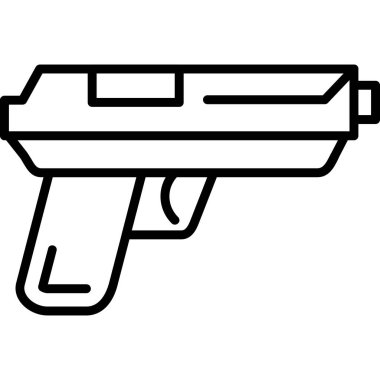 Silah. Web simgesi basit illüstrasyon