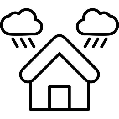 Bulut simgesi vektör illüstrasyonu