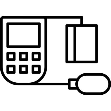 Moda satır tasarımındaki hesap makinesi simgesi izole