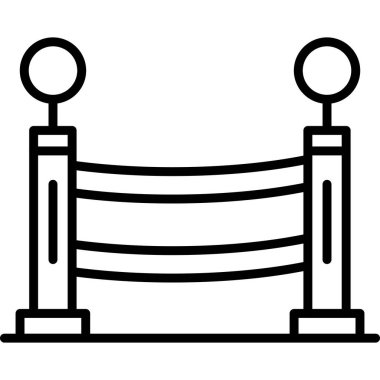 Boks vektörü illüstrasyonu, satır tasarımı simgesi