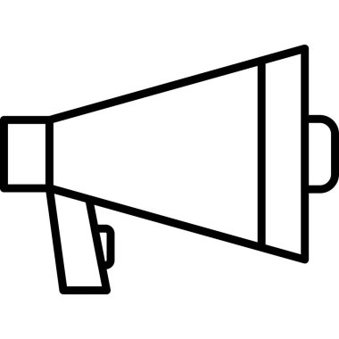 izole megafon simgesi tasarım, vektör şekil grafiği