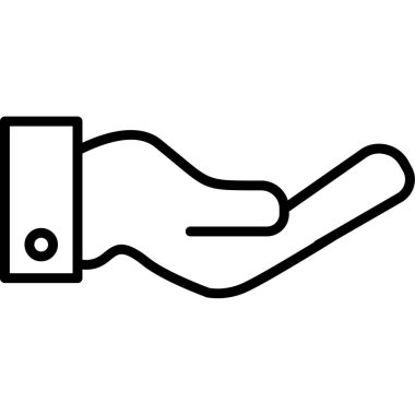 El ele tutuşan anahtar ikonu. beyaz arkaplanda izole edilmiş web tasarımı için ana vektör simgesini tutan el çizgisi