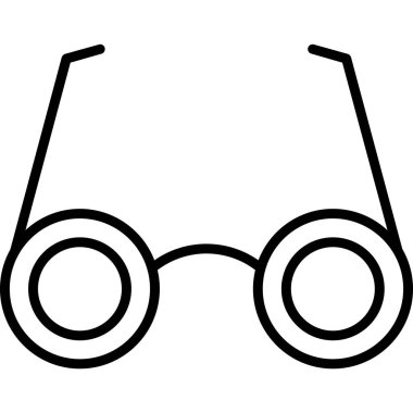 Gözlük. Web simgesi basit illüstrasyon