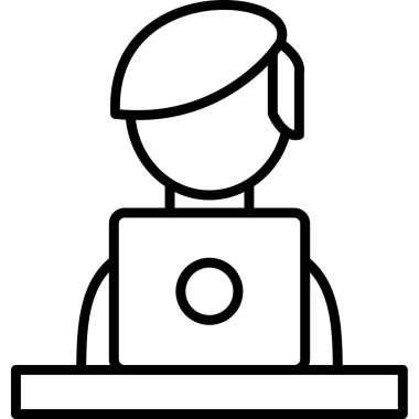 avatar. Web simgesi basit illüstrasyon