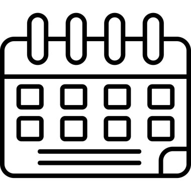 Takvim. Web simgesi basit illüstrasyon